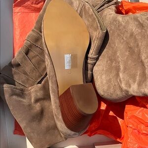 Stylish Brown Suede Knee High Boots